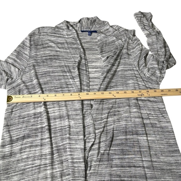 Apt. 9 Gray Open Front Cardigan 3/4 Sleeve Women's Size XL - Picture 12 of 14